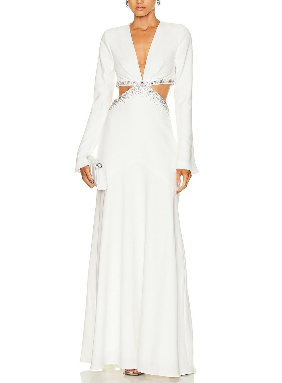 A.L.C. Embellished White Trina Dress Size 8